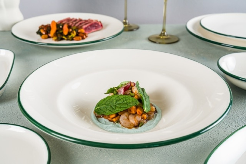 Plat de Service 36 x 28 cm, Moove Linea Green - Bonna
