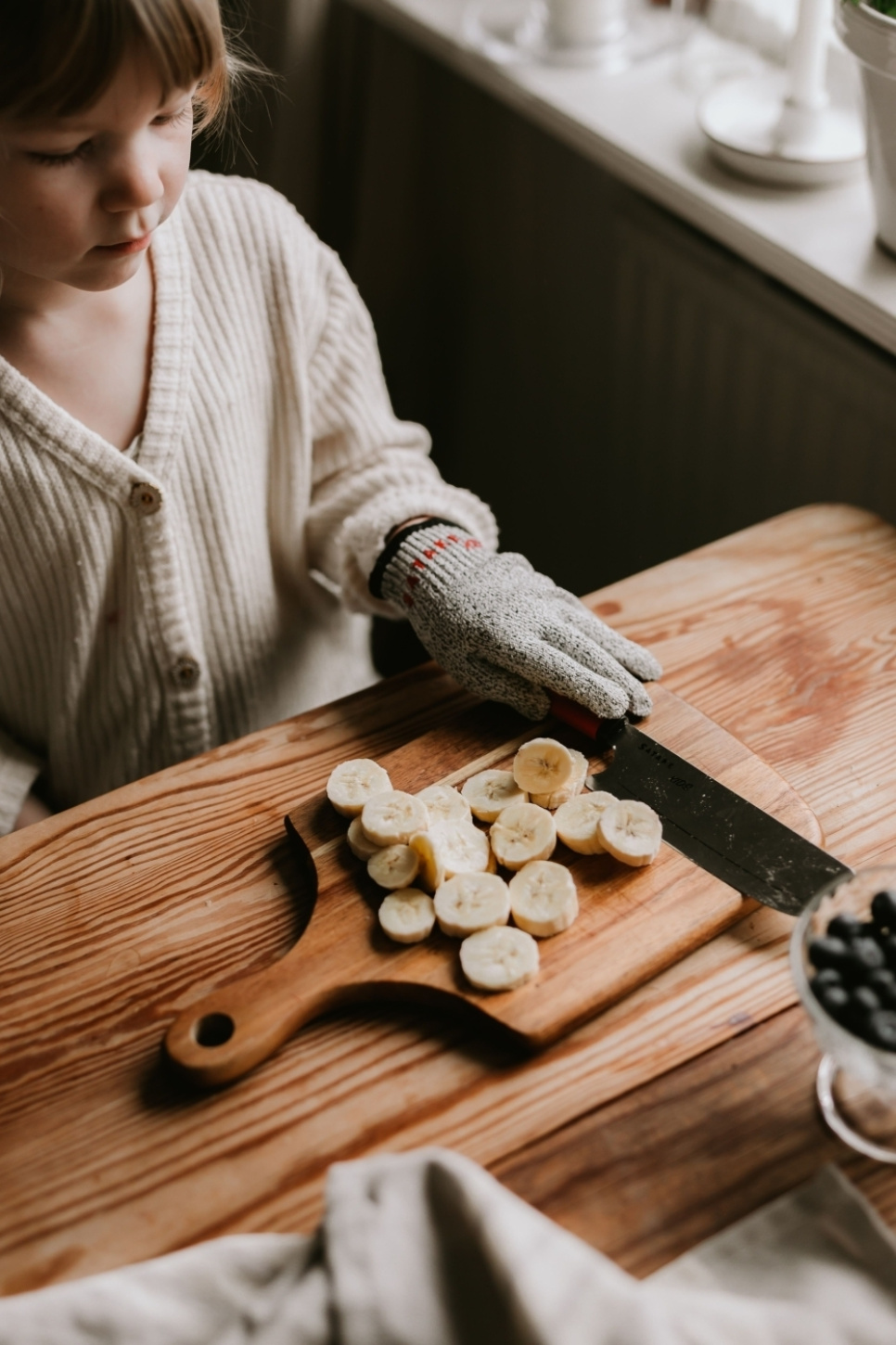 Couteau enfant avec gant anti-coupure - Satake