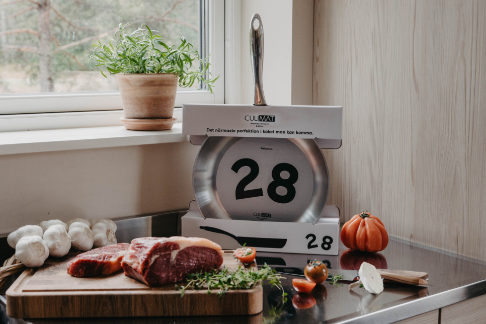 Poêle à frire en acier inoxydable, Mathias Dahlgren - Culimat - 28 cm + 20 cm