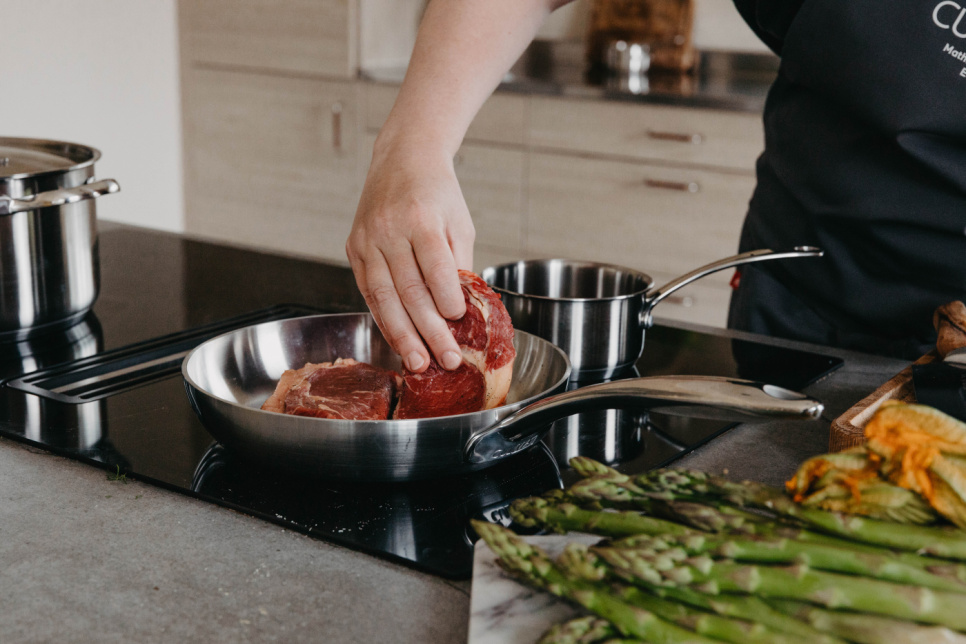 Poêle à frire en acier inoxydable, Mathias Dahlgren - Culimat - 28 cm + 20 cm