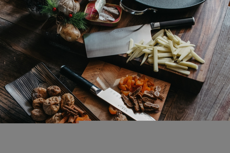 Couteau Santoku 17,5cm + Couteau chinoise 18cm - Karimatto