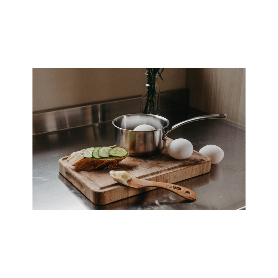 Planche à découper en bois de chêne avec goulotte, 30x20x3 cm - Culimat