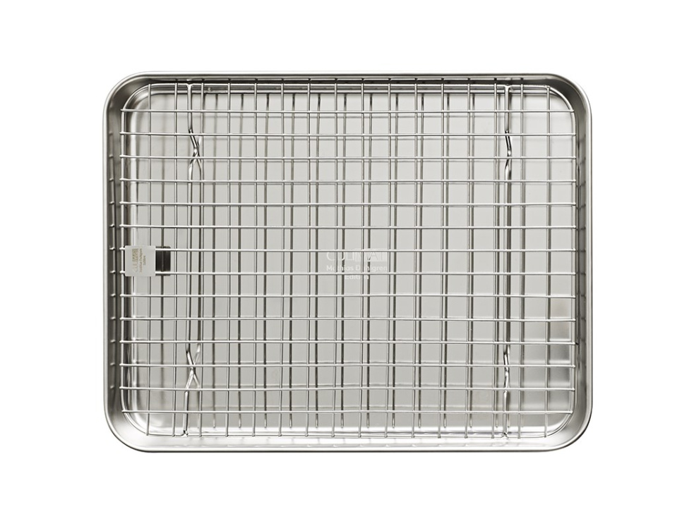 Stainless steel oven tray + griddle, 32x25 cm - Culimat dans le groupe Cuisine / Plats de cuisson et produits GastroNorms / Plaques et plats à cuisson l\'adresse The Kitchen Lab (1070-30878)
