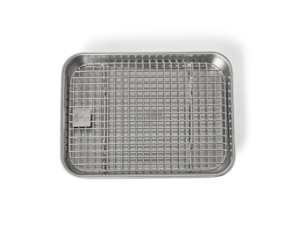 Plaque gastro/plaque de cuisson avec grille, 18x14 cm, acier inoxydable - Culimat dans le groupe Cuisine / Plats de cuisson et produits GastroNorms / Plaques et plats à cuisson l\'adresse The Kitchen Lab (1070-36176)