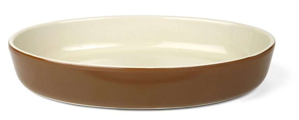 Plat ovale, marron/beige, 27 x 18 cm - Xantia