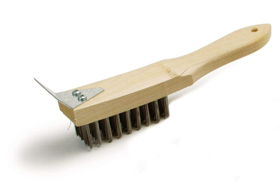 Brosse en acier avec grattoir - Exxent dans le groupe Barbecues, plaques de cuisson et Fours / Barbecues / Barbecues à gaz l\'adresse The Kitchen Lab (1071-10084)