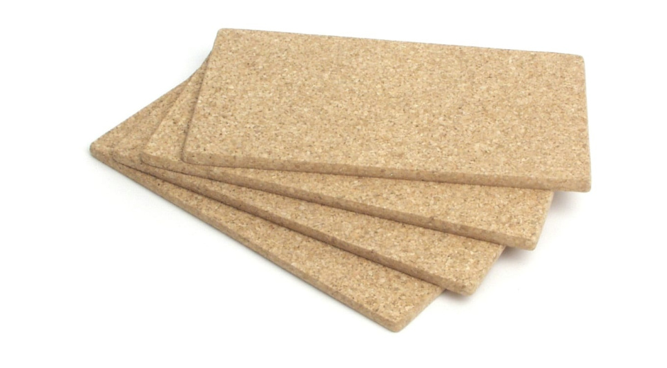 Sous-verres en liège, 30,5x16,7 cm, 4 pcs - Exxent