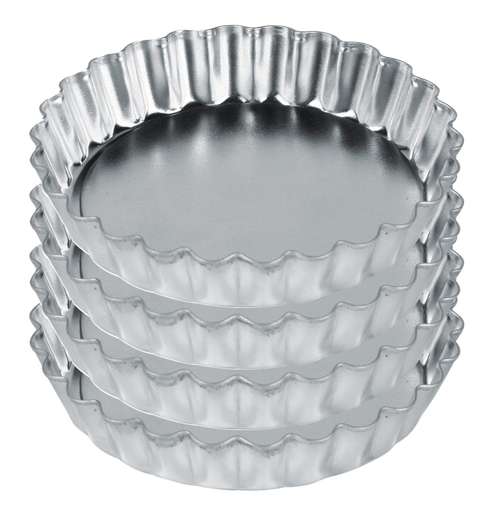 Petits moules à tarte en étain, pack de 4