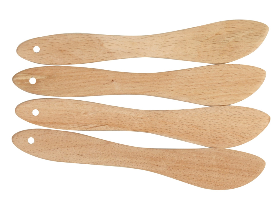 Couteau à beurre en bois, lot de 4 dans le groupe Arts de la table / Couverts / Couteaux à beurre l\'adresse The Kitchen Lab (1071-11223)