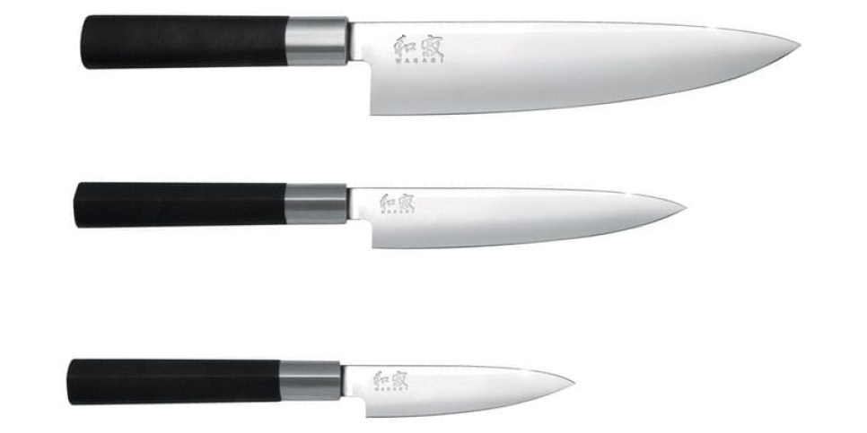 Lot de couteaux 3 pièces - KAI Wasabi Noir dans le groupe Cuisine / Couteaux de cuisine / Set de couteaux l\'adresse The Kitchen Lab (1074-13965)