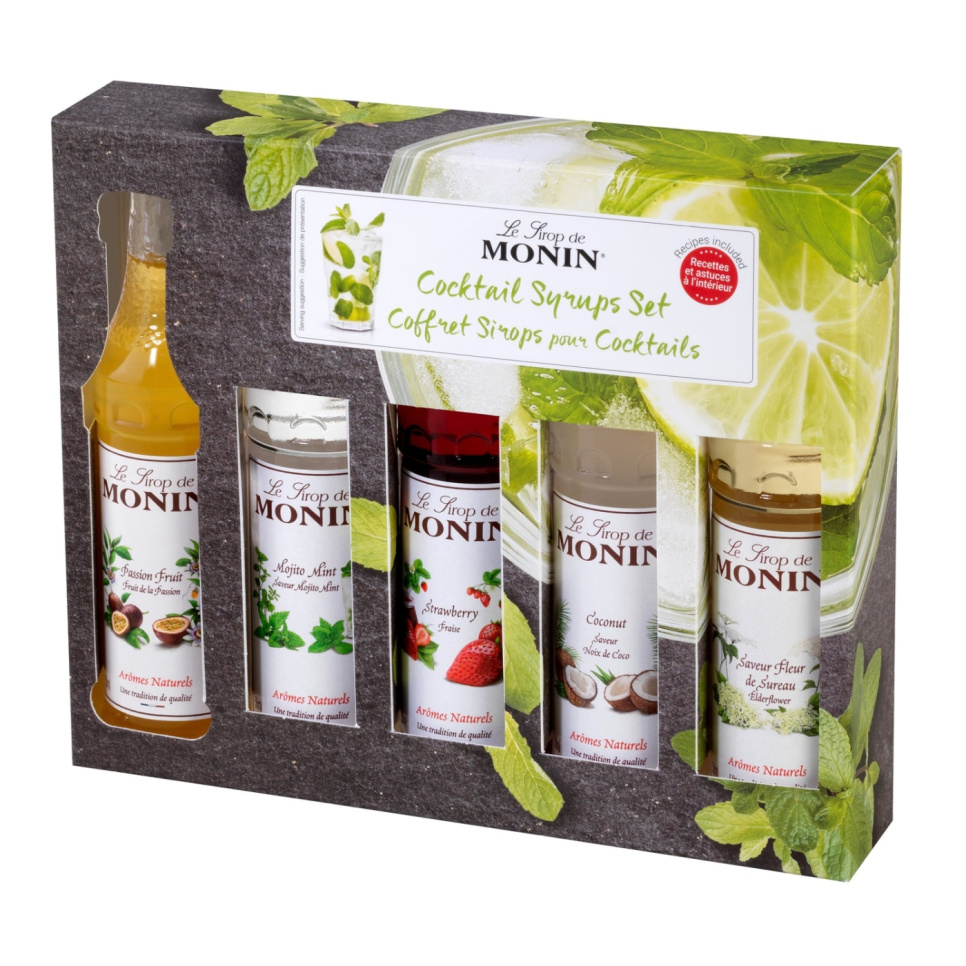 Monin Cocktail Set Syrup 5 x 5 cl dans le groupe Cocktails et Vin / Équipement à cocktail / Autre équipement à cocktail l\'adresse The Kitchen Lab (1083-30785)