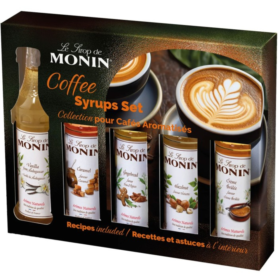 Monin Coffee Set Syrup 5 x 5 cl dans le groupe Cocktails et Vin / Équipement à cocktail / Autre équipement à cocktail l\'adresse The Kitchen Lab (1083-30786)