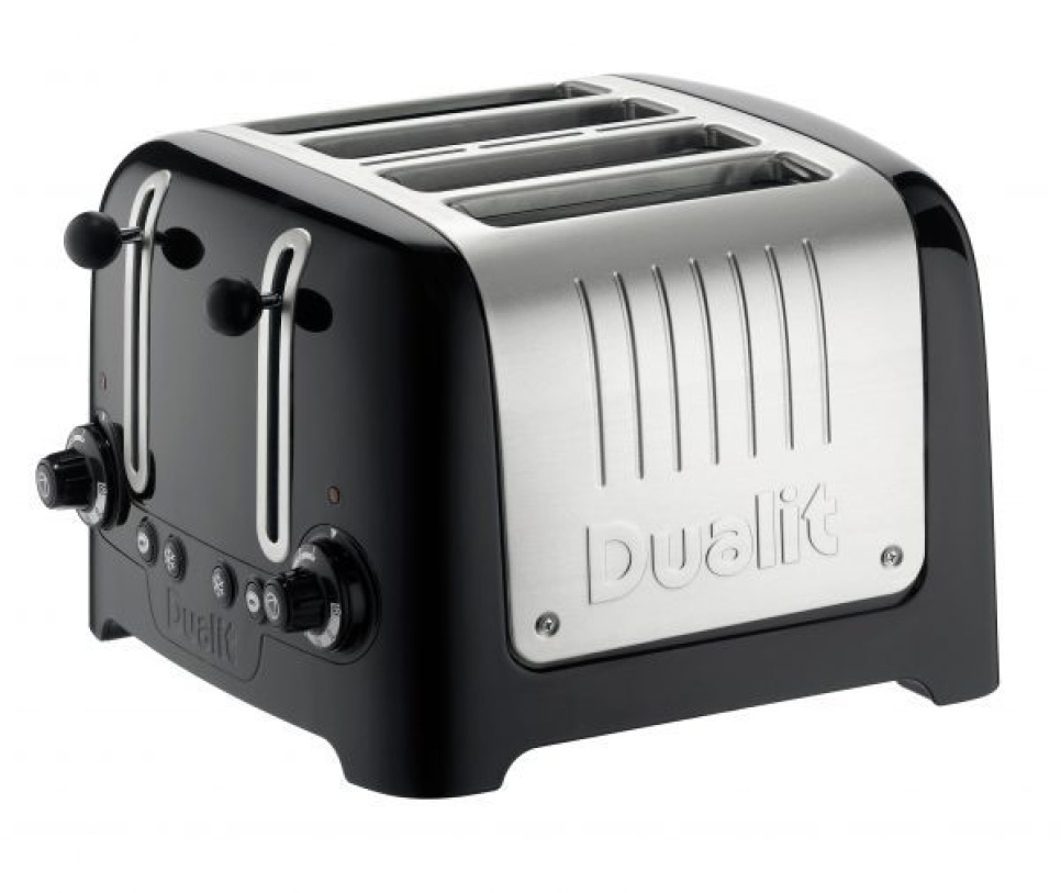 Grille-pain Lite, 4 tranches, Noir brillant - Dualit dans le groupe Électroménager / Réchauffer et cuire / Grilles-pain l\'adresse The Kitchen Lab (1086-11674)