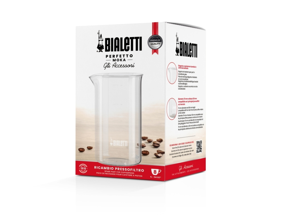 Verres de rechange pour presse française, 8 tasses - Bialetti