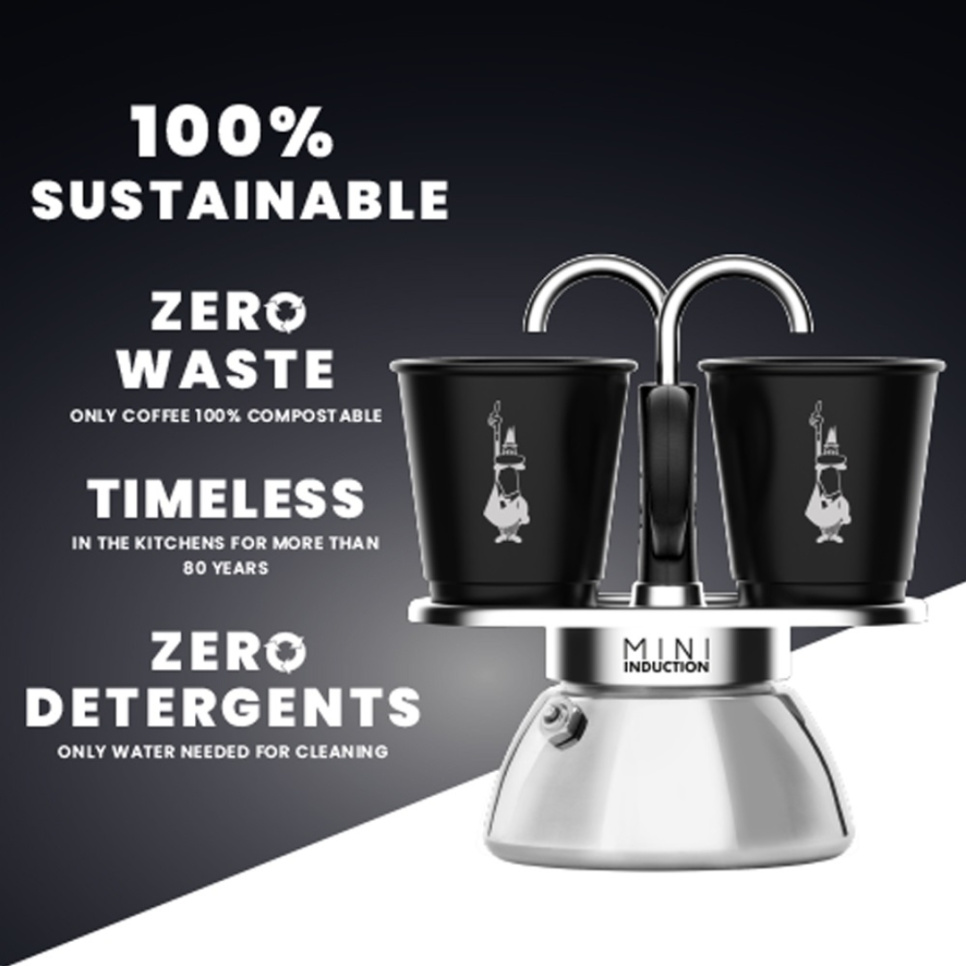 Moka Express Induction, moka et deux tasses - Bialetti