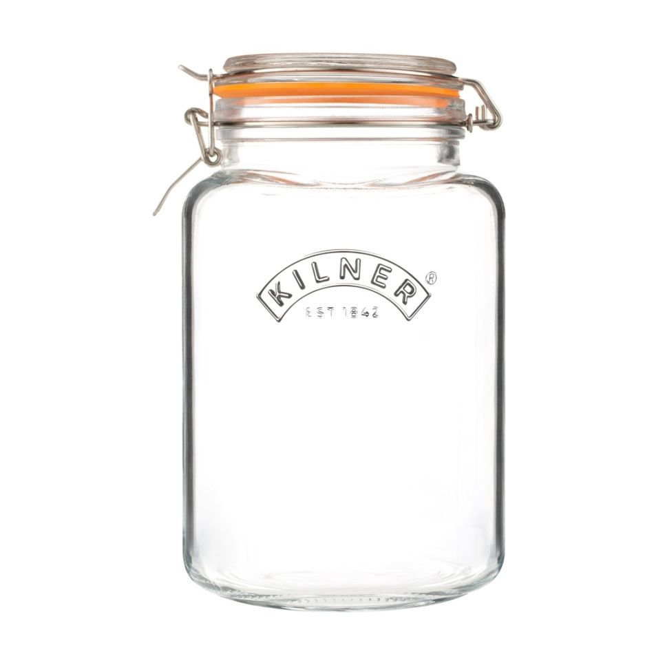 Bocal avec couvercle patenté, carré - Kilner - 3 L dans le groupe Cuisine / Ustensiles de cuisine / Bouteilles et bocaux l\'adresse The Kitchen Lab (1086-34049)