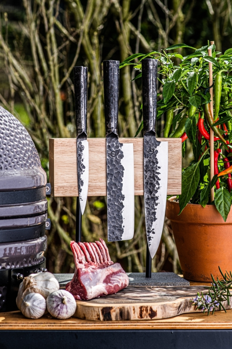 Bloc à couteaux magnétique en chêne - Style de Vie