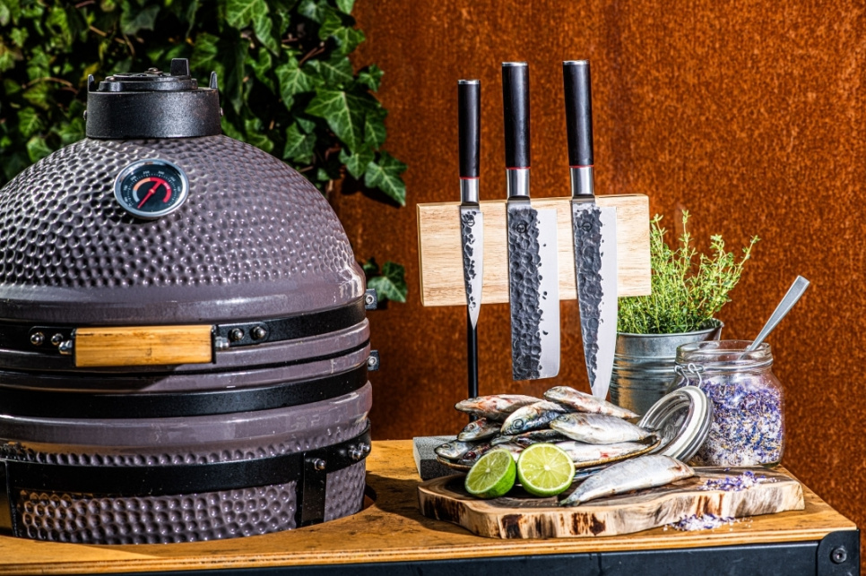 Bloc à couteaux magnétique en chêne - Style de Vie