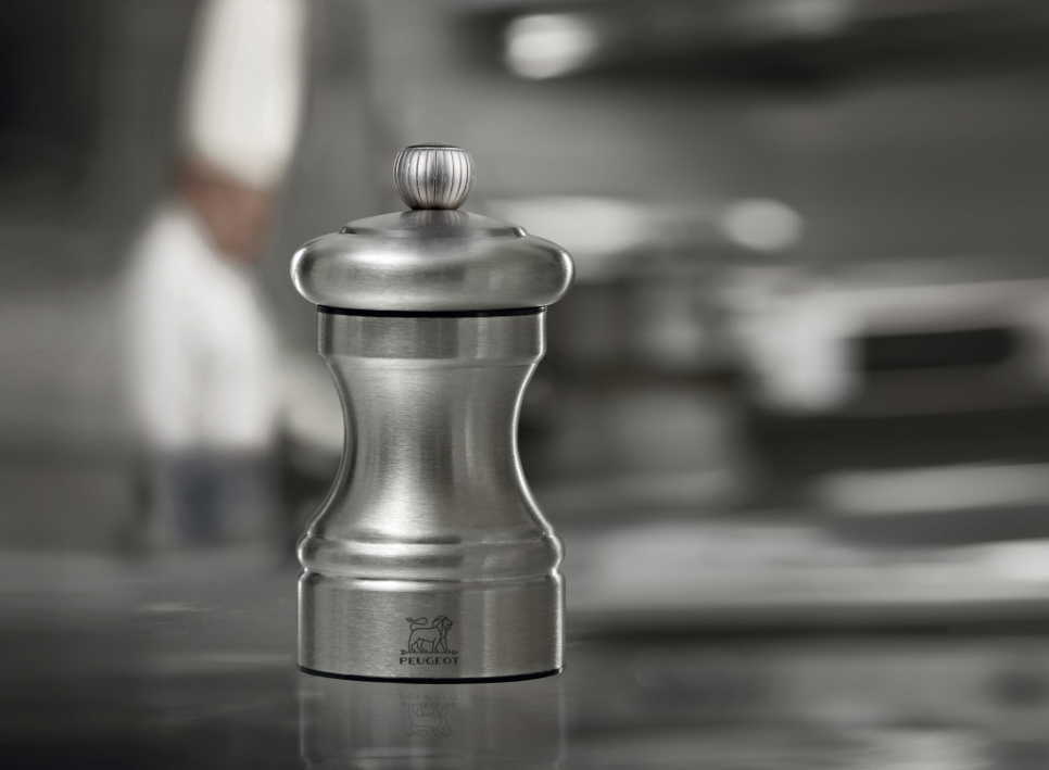 Moulin à Sel, 10 cm, Bistro Chef, Acier Inoxydable - Peugeot