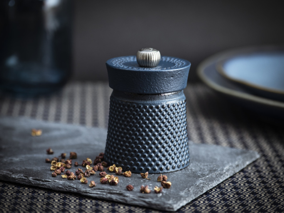 Moulin à poivre, 8 cm, Bali, Fonte, Bleu - Peugeot