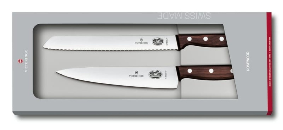 Set de couteaux de cuisine, manche en bois 2 pièces - Victorinox dans le groupe Cuisine / Couteaux de cuisine / Set de couteaux l\'adresse The Kitchen Lab (1090-23187)