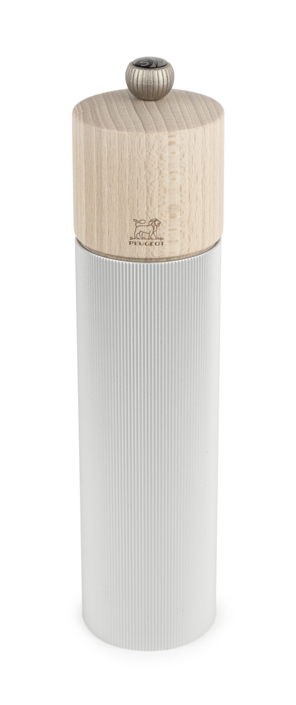 Moulin à sel Line, 22cm, Aluminium, Natural - Peugeot dans le groupe Cuisine / Ustensiles de cuisine / Moulins à sel et à poivre l\'adresse The Kitchen Lab (1090-30402)