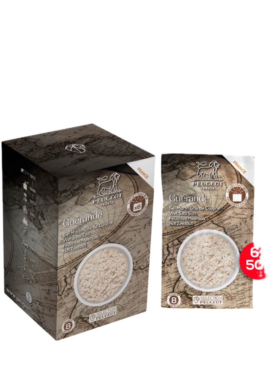 Sel pour moulin, Sel de mer, 300 g, France - Peugeot dans le groupe Cuisine / Épices et Arômes / Sel l\'adresse The Kitchen Lab (1090-35291)