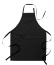 Tablier 75x95 cm, polyester/coton, noir - Segers