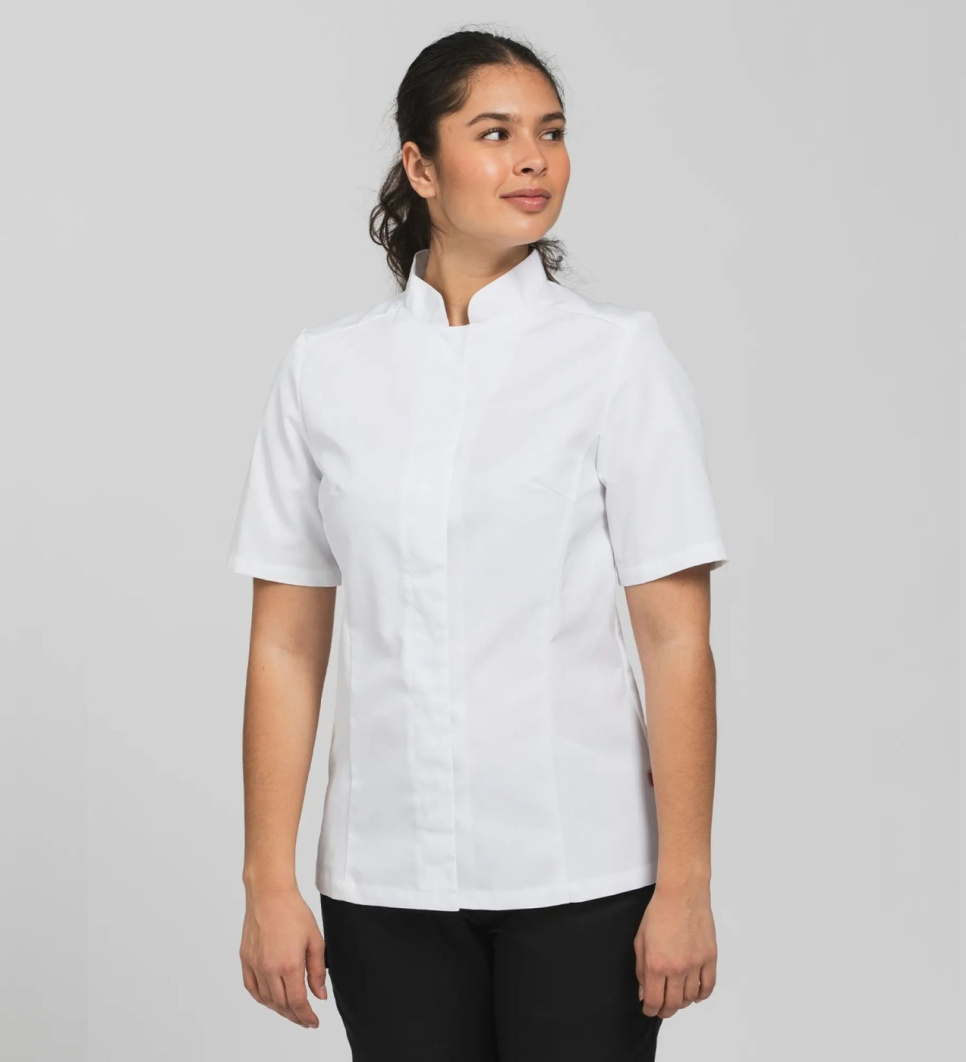 Veste de cuisinier, manches courtes, femme, blanc - Segers