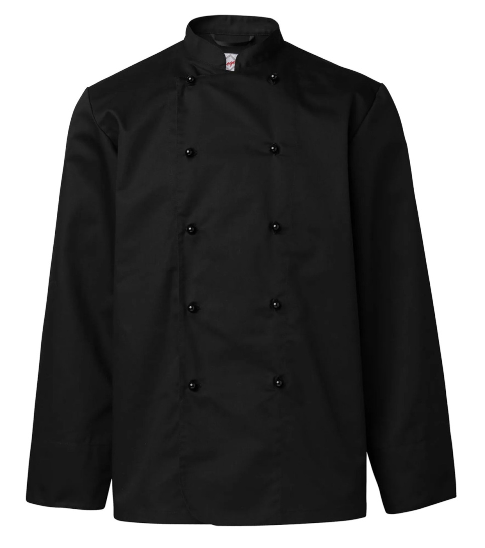 Veste de cuisinier, homme, noir - Segers dans le groupe Cuisine / Habits de cuisine / Vestes de cuisine l\'adresse The Kitchen Lab (1092-35047)