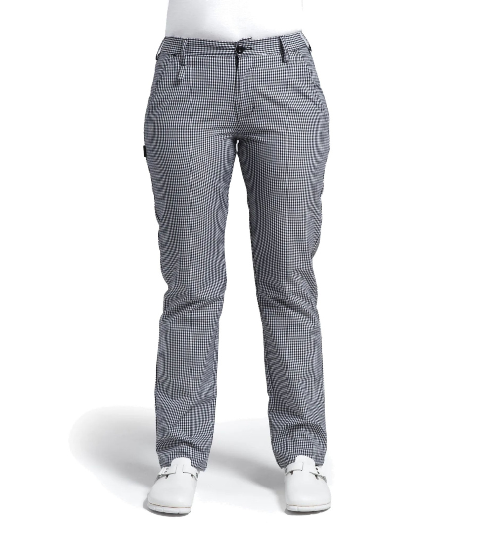 Pantalon, femme, pied-de-poule noir - Segers