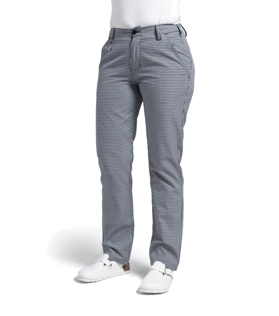 Pantalon, femme, pied-de-poule noir - Segers