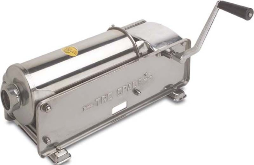 Machine à saucisses, inox, 5 litres - Tre Spade dans le groupe Électroménager / Couper et râper / Machine à saucisse l\'adresse The Kitchen Lab (1095-12588)