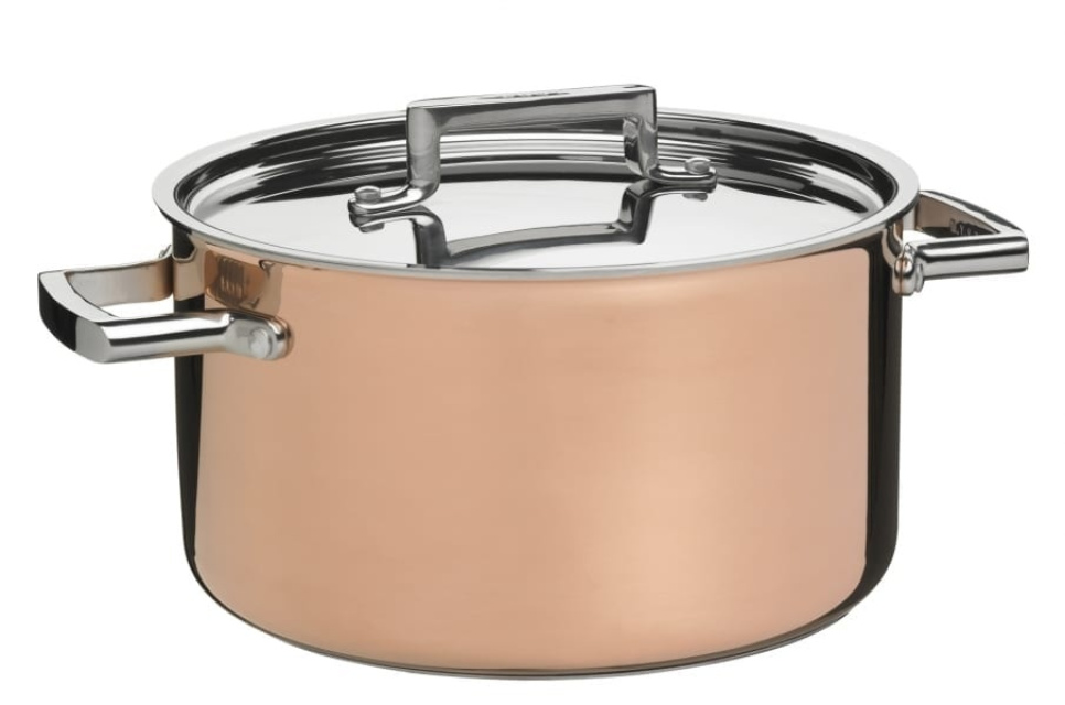 Casserole avec couvercle, 6L, 3 plis en cuivre - G.R.Y.M dans le groupe Cuisine / Casseroles et poêles / Casseroles l\'adresse The Kitchen Lab (1146-13596)