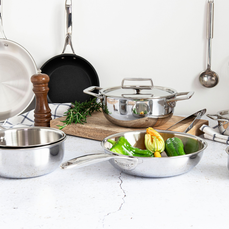 Casserole avec couvercle en inox, CastelPro - Cristel