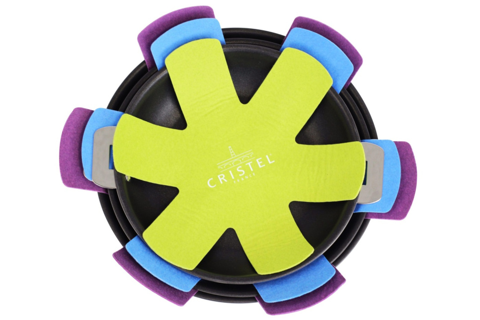 Protection pour empiler des poêles à frire avec revêtement, lot de 3 - Cristel