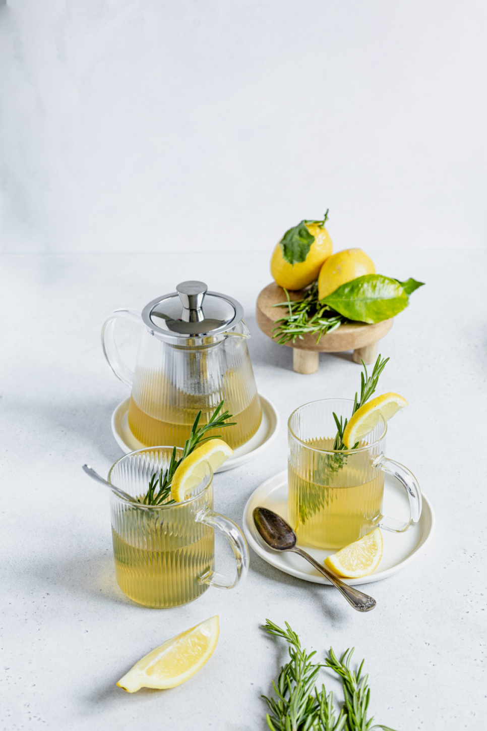 Set de théière et deux mugs en verre, Darjeeling - Cristel