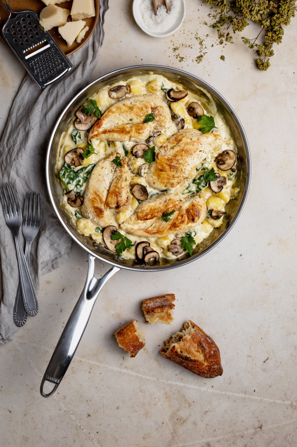 Poêle à frire en acier inoxydable Modèle de précision, CastelPro - Cristel