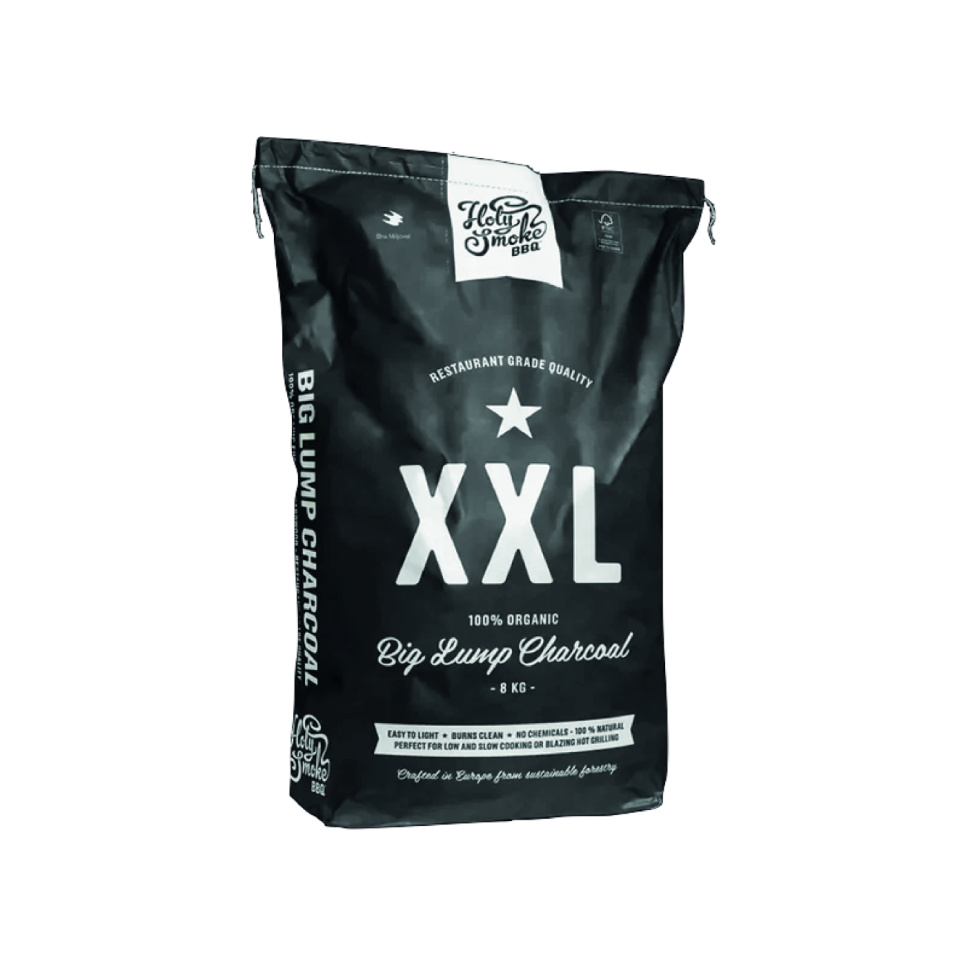 Charbon de bois pour barbecue, Charbon de bois en morceaux, 8 kg - Holy Smoke BBQ dans le groupe Barbecues, plaques de cuisson et Fours / Barbecue à charbon et à briquettes / charbon de bois l\'adresse The Kitchen Lab (1282-25771)