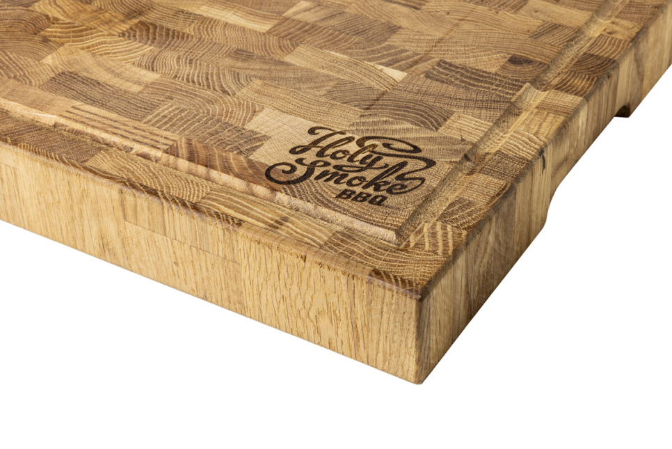 Planche à découper/bloc de boucherie en chêne - Holy Smoke BBQ