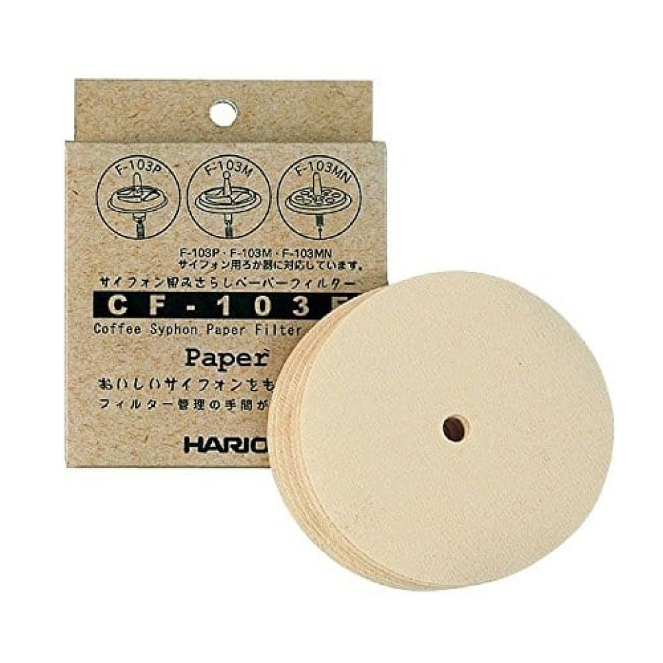 Filtre papier pour siphon - Hario dans le groupe Thé et café / Café moulu / Café filtré / Accessoires pour le café filtré l\'adresse The Kitchen Lab (1317-20148)