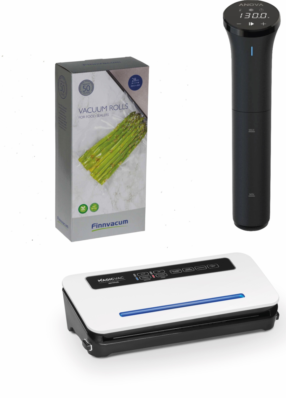 Anova Precision® Cooker Nano 3.0 / Magic Vac Activa – Forfait Sous Vide dans le groupe Cuisine / La cuisson sous vide / Circulateurs l\'adresse The Kitchen Lab (1317-26949)