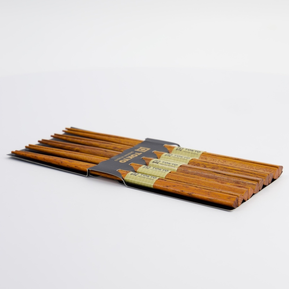 Baguettes, paquet de 5 - Tokyo Design Studio - Bois foncé
