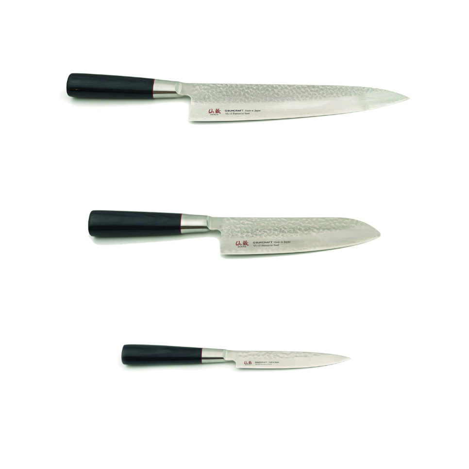 Set de couteaux en trois pièces, Senzo - Suncraft dans le groupe Cuisine / Couteaux de cuisine / Set de couteaux l\'adresse The Kitchen Lab (1317-33316)
