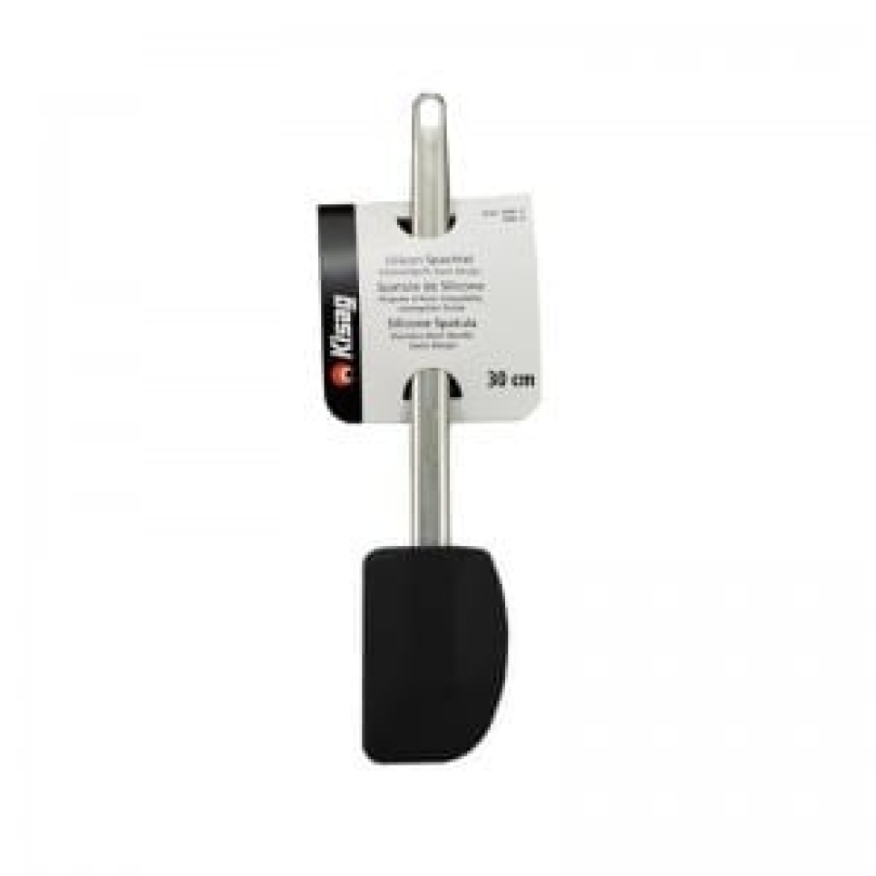 Spatule en silicone, 30 cm, noir/inox