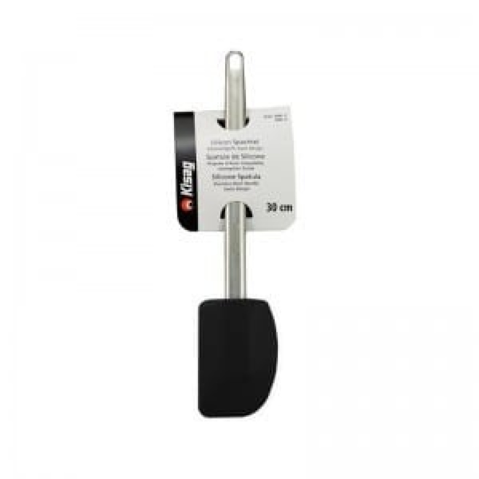 Spatule en silicone, 30 cm, noir/inox