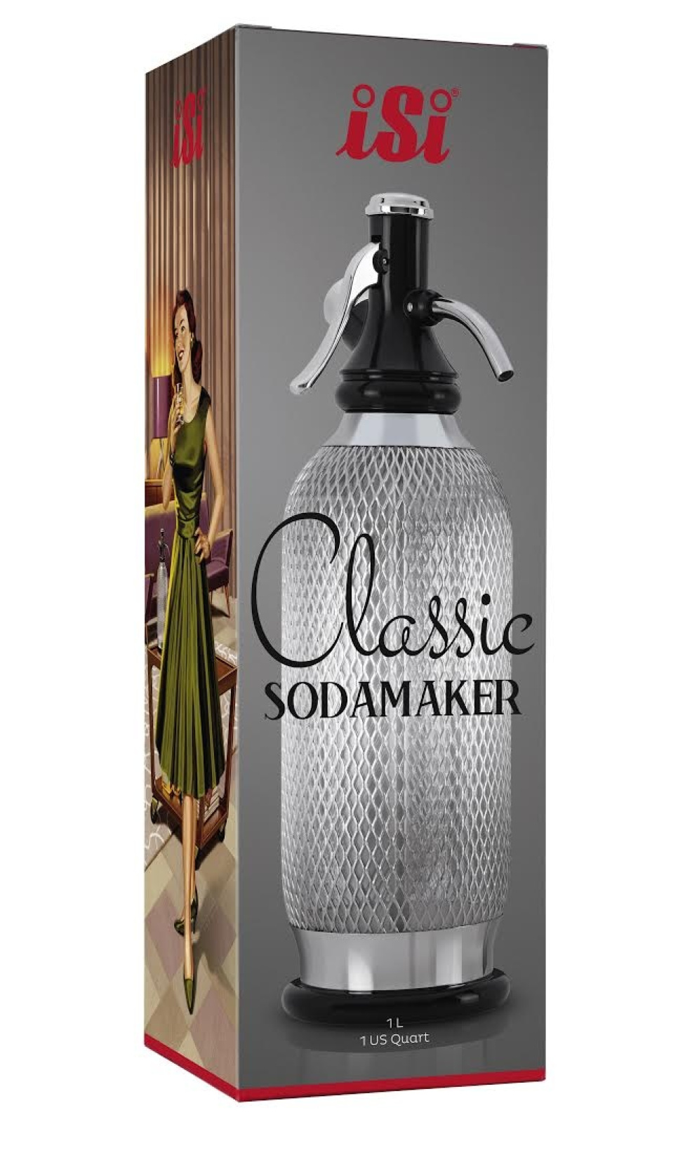 Siphon à soda Classic, avec filet de style rétro - iSi