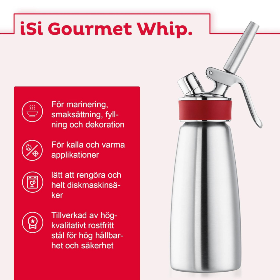 Siphon à crème / Siphon alimentaire Gourmet Whip - iSi
