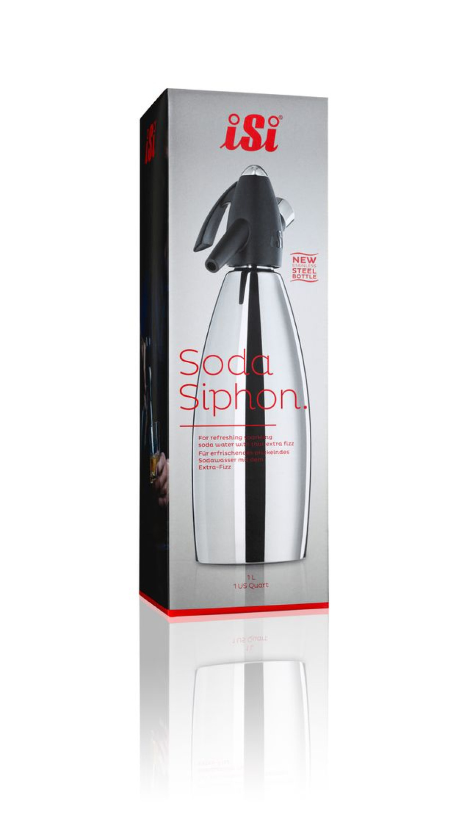 Siphon à soda, inox, 76 cl - iSi
