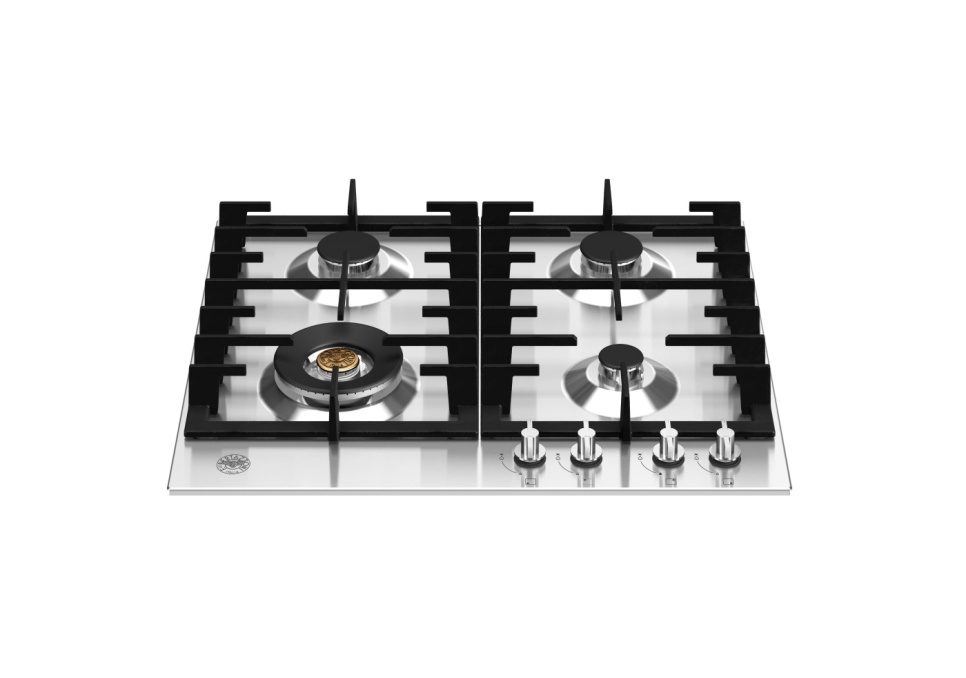 Table de cuisson à gaz en inox, 60 cm, Moderne - Bertazzoni dans le groupe Barbecues, plaques de cuisson et Fours / Cuisinières et plaques de cuisson / Cuisinières à gaz et à induction l\'adresse The Kitchen Lab (1403-20779)